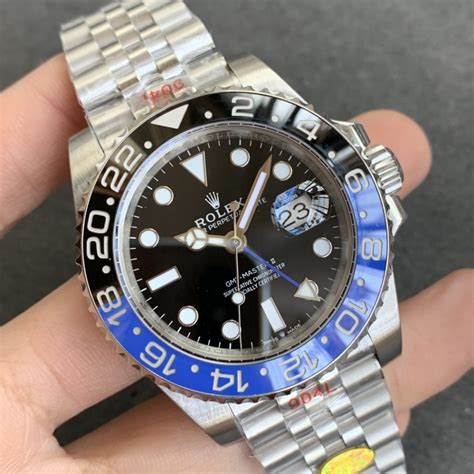 blue black rolex gmt replica|rolex gmt master 2 size.